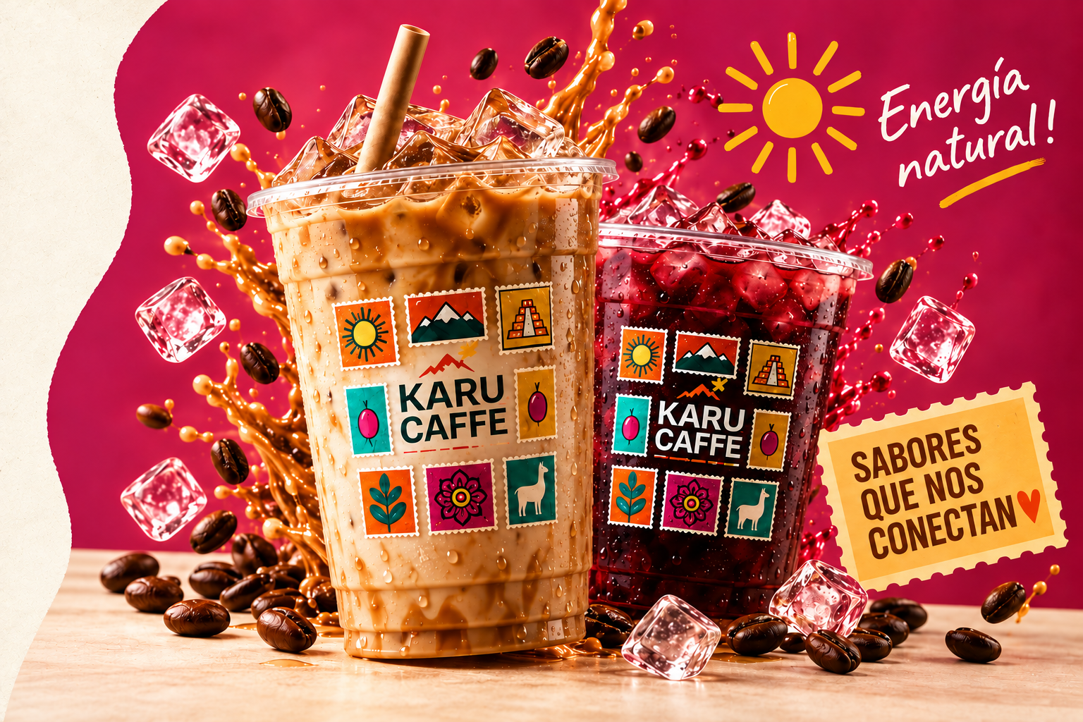 Bebidas frías Karu Caffe con café peruano
